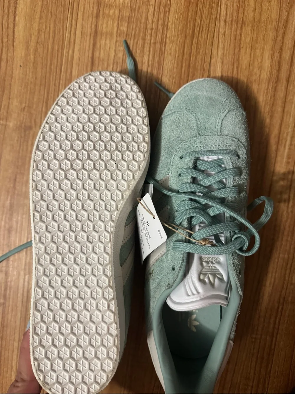 adidas Gazelle Women’s Suede Sneakers in Mint